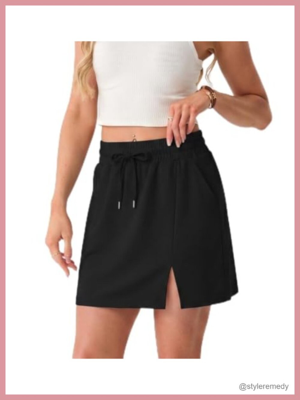 Women's Active Skort with Side Slit, Built-in Shorts & Pockets, Tennis Golf